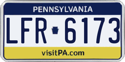 PA license plate LFR6173