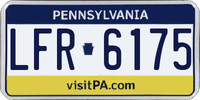 PA license plate LFR6175