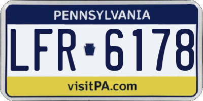 PA license plate LFR6178