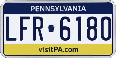 PA license plate LFR6180