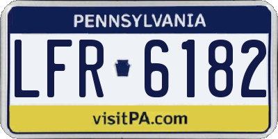 PA license plate LFR6182