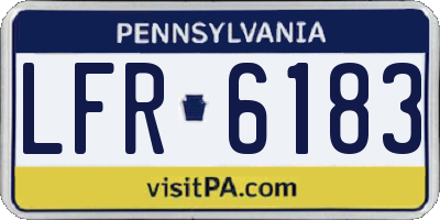 PA license plate LFR6183