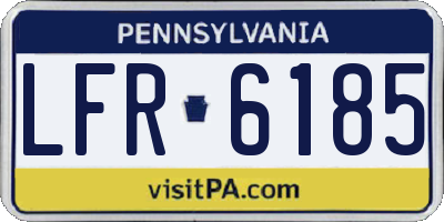 PA license plate LFR6185