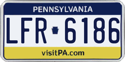 PA license plate LFR6186