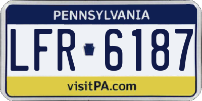 PA license plate LFR6187