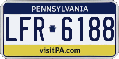 PA license plate LFR6188