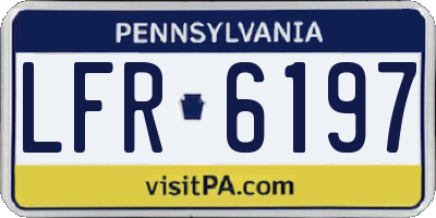 PA license plate LFR6197