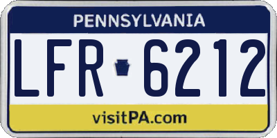 PA license plate LFR6212