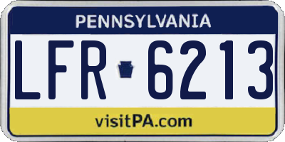 PA license plate LFR6213