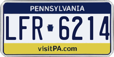 PA license plate LFR6214