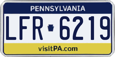 PA license plate LFR6219