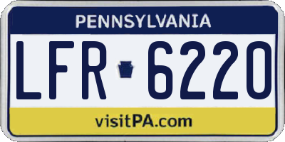 PA license plate LFR6220