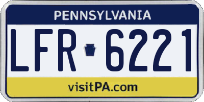PA license plate LFR6221