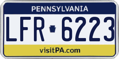 PA license plate LFR6223