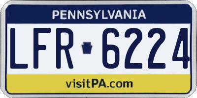 PA license plate LFR6224