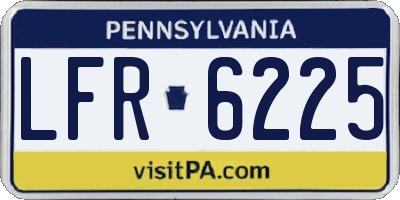 PA license plate LFR6225