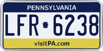 PA license plate LFR6238