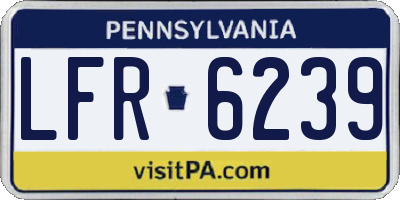 PA license plate LFR6239