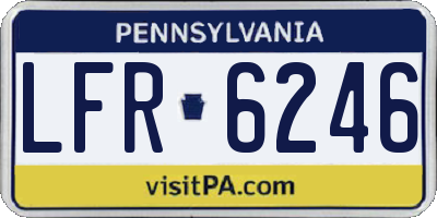 PA license plate LFR6246