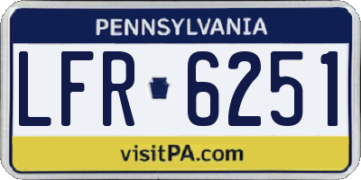 PA license plate LFR6251