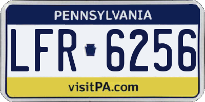 PA license plate LFR6256