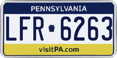 PA license plate LFR6263