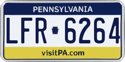 PA license plate LFR6264