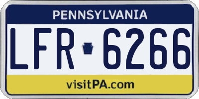 PA license plate LFR6266