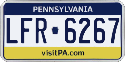 PA license plate LFR6267
