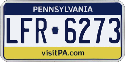 PA license plate LFR6273