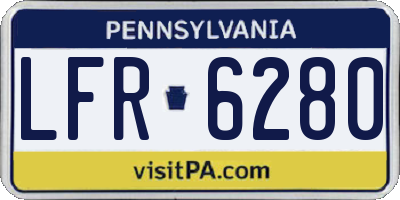 PA license plate LFR6280
