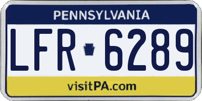 PA license plate LFR6289