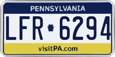 PA license plate LFR6294