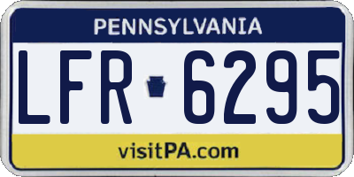 PA license plate LFR6295