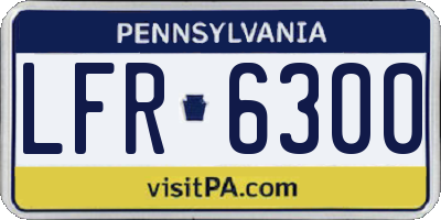 PA license plate LFR6300