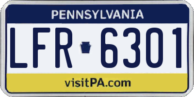 PA license plate LFR6301