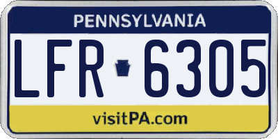 PA license plate LFR6305