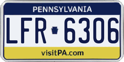 PA license plate LFR6306