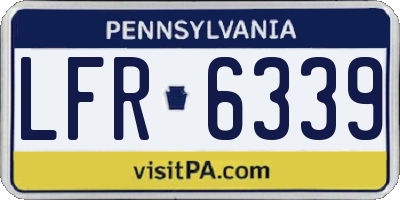PA license plate LFR6339