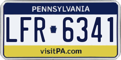 PA license plate LFR6341