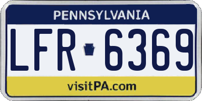 PA license plate LFR6369