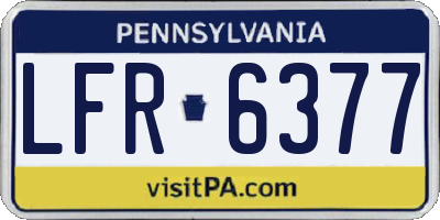 PA license plate LFR6377