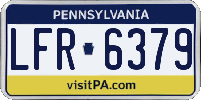 PA license plate LFR6379