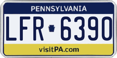 PA license plate LFR6390