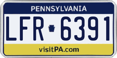 PA license plate LFR6391