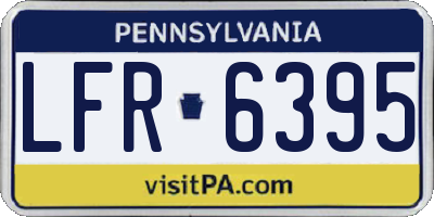 PA license plate LFR6395