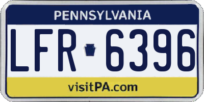 PA license plate LFR6396