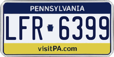 PA license plate LFR6399