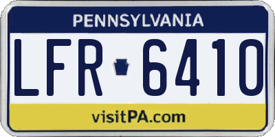 PA license plate LFR6410
