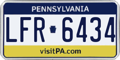 PA license plate LFR6434